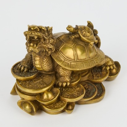 A Handmade Brass Dragon Sculpture