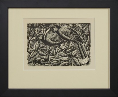 E. MERVYN TAYLOR Nga Huia Original 1958 Bookplate