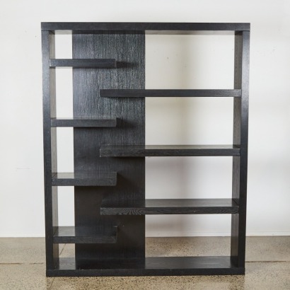A Dark Oak Contemporary Bookshelf