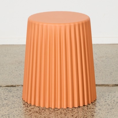 A Pleated Pink Side Table