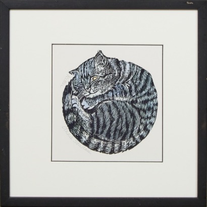 An Annie Soudain Kitten Print