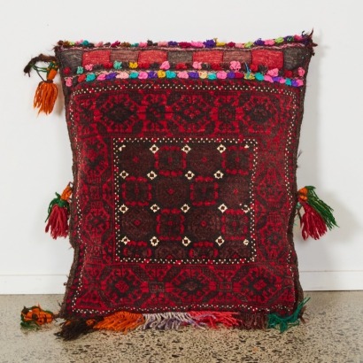 An Afghan Baluchi Modern Wool Tribal Saddle Bag Cushion