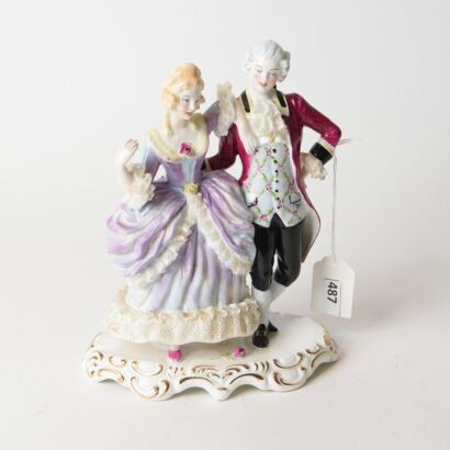 A German Porcelain Dancing Couple