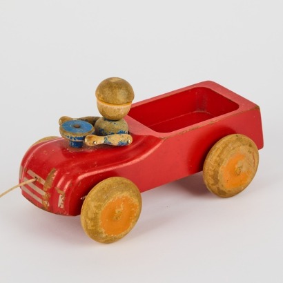 A Vintage Articulated Wooden Toy Truck