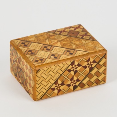 A Wood Inlaid Puzzle Box