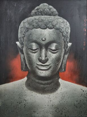 A Buddha On A Stretched Canvas