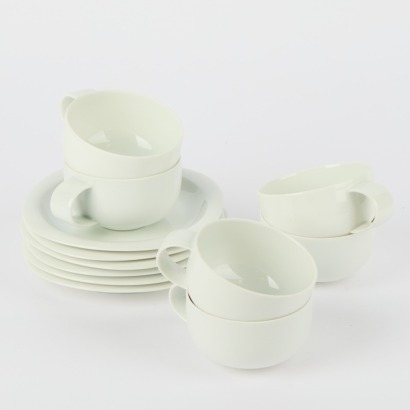 A Set of Six Rosenthal Studio Line Teacups and Saucers