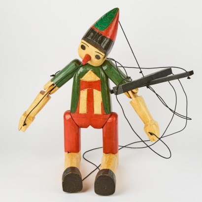 A Large Vintage Pinocchio Marionette