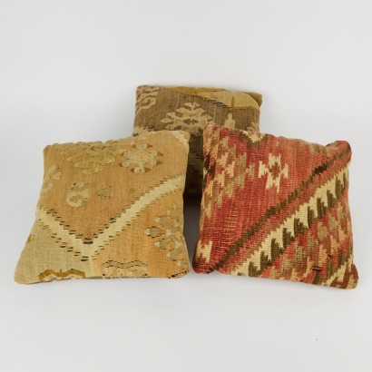 Three Vintage Kilim Cushions