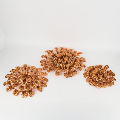 A Trio of Copper Wall Sculptures