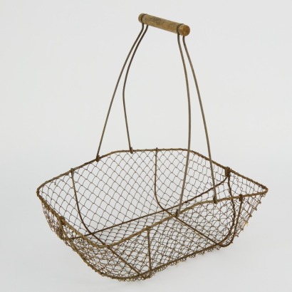 A Vintage French Wire Egg Basket
