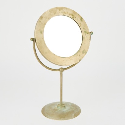 A 1980's Aluminum Vanity Mirror