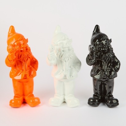 A Trio of Painted Gnomes