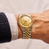 Stainless Steel / 18ct Yellow Gold, 36mm Rolex Datejust Champagne index Dial Wristwatch, circa 1987 - 2