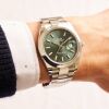 Stainless Steel, 41mm Rolex Oyster Perpetual Datejust, Mint Green Dial Wristwatch, circa 2023 - 2