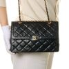 Chanel, Black Lambskin Medium Double Flap Bag - 5