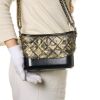 Chanel, Metallic Gold / Black Crumpled Goatskin / Calfskin Gabrielle Hobo Small Bag - 5