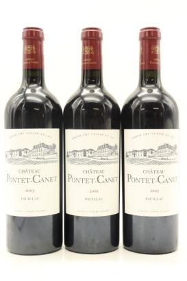 (3) 2005 Chateau Pontet-Canet, Pauillac [JR17.5] [RP97] [WS96]