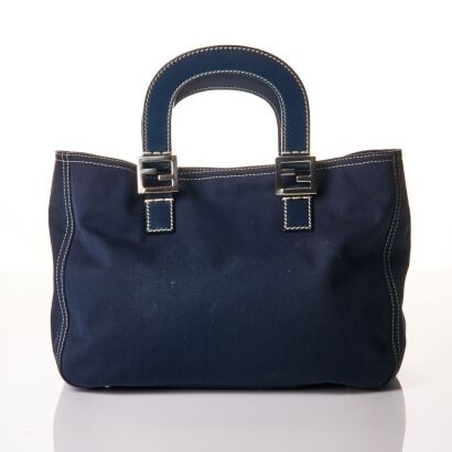 Fendi, Navy Canvas Tote Bag