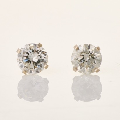 14ct White Gold, 1.00ct Diamond Stud Earrings