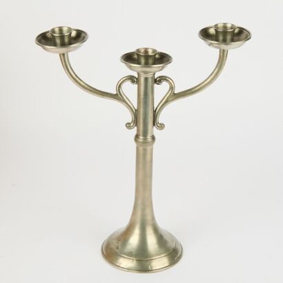 A Vintage Wilton Armetale Pewter Candelabra
