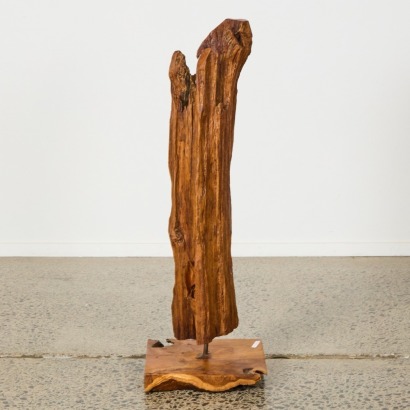 A Sculptural Teak Wine Rack