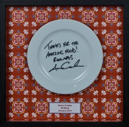 A Plate Signed by Aaron Cruden