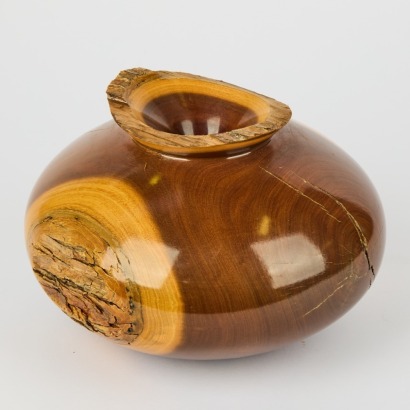 A Wood Turned Purple Gidgee Feature Piece From The Timber Museum Daintree