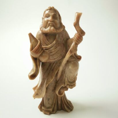A Chinese Shoushan Stone Carved Figure Ornament