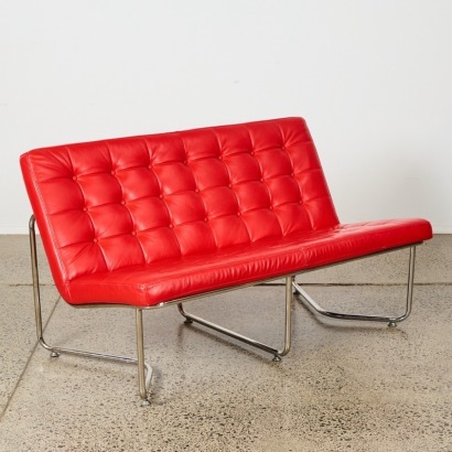 A Barcelona Style Two Seater Chair
