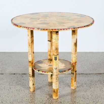A Table with French Wine Bottle Decoration