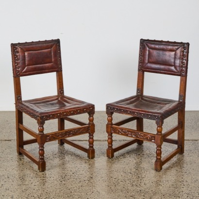 A Pair of English Oak Chairs