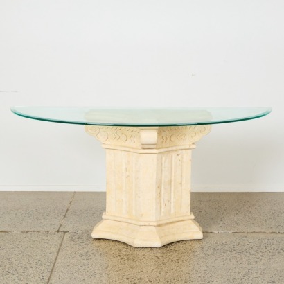 A Faux Marble Console Table