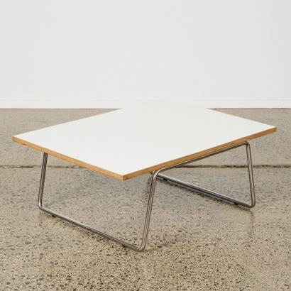 A Minimal Side Table with Stainless Base