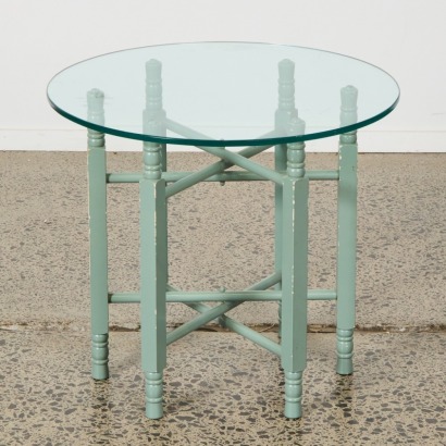 A French Country Style Glass Topped Table