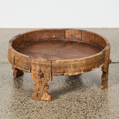 An Antique Handcrafted Chakki Table from India