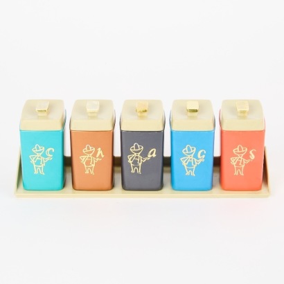 A Mid Century Nylex Spice Set with Rack