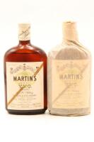 (2) Martin's Original V.V.O Blended Scotch Whisky 1/2 bottles, 1950