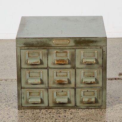 A Set of Vintage Industrial Engineers Drawers from Van Dorn Ironworks, Cleveland, Ohio