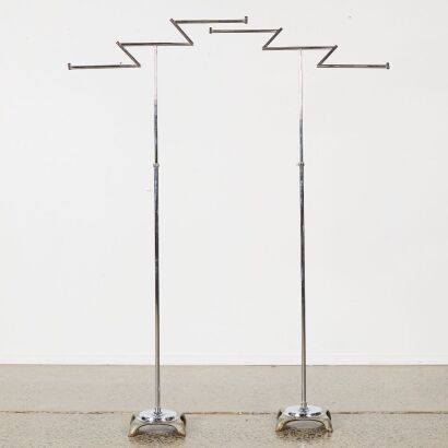 A Pair of Zigzag Early 20th Century Adjustable Clothes Hangers