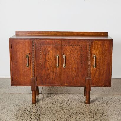 An Art Deco Oak Sideboard