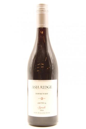(1) 2016 Ash Ridge Premium Estate Syrah, Hawke's Bay