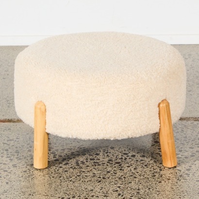 A Boucle Footstool