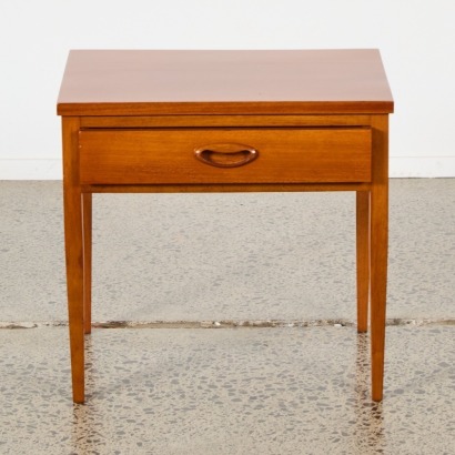 A Mid-Century Side Table With Drawer