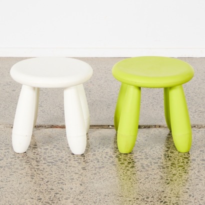 A Pair Of Designer IKEA Kids Stools
