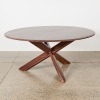 A Large Solid Wood Circular Dining Table - 2
