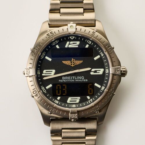 Titanium, 40mm Breitling Aerospace Wristwatch with Service Upgraded, Super-quartz Movement