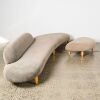 A Replica Noguchi Freeform Style Sofa And Ottoman - 3