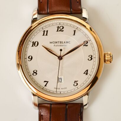 Stainless Steel/ Gold, Montblanc, 42mm Star Legacy Automatic Date Wristwatch - As new