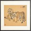 Two Framed Chinese Paintings - Cats and Butterflies & Twin Tigers - 2